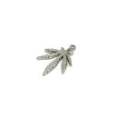 1ヶ入【 マリファナトップ ML-9 Ni/シルバー 】【025】 アクセサリーパーツ/ペンダントトップ/ヘッド/金具/アクセサリー/装飾/金属/アメリカン/手...