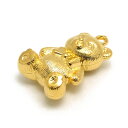 1ヶ入【 樹脂メッキ・メタル熊トップ G/ゴールド 】【025】 アクセサリーパーツ/ペンダントトップ/ヘッド/金具/アクセサリー/装飾/クマ/くま/手作り/ハ...