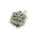 1ヶ入【 2連用 レバーロック クラスプ (T83-2) Ni/シルバー 】【252】 アクセサリーパーツ/接続金具/特殊/金具/アクセサリー/装飾/ロック/手...