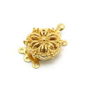 1ヶ入【 3連用 レバーロック クラスプ (T84-3) G/ゴールド 】【252】 アクセサリーパーツ/接続金具/特殊/金具/アクセサリー/装飾/ロック/手芸...