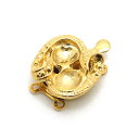 1ヶ入【 2連用 カップ付レバーロック クラスプ (T50-2) G/ゴールド 】【252】 アクセサリーパーツ/接続金具/特殊/金具/アクセサリー/装飾/ロッ...