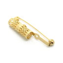1ヶ入【 透かしパイプ付ブローチピン G/ゴールド 】【325】 アクセサリーパーツ/ブローチ金具/特殊/金具/アクセサリー/装飾/ロック/手芸/手作り/ハンド...