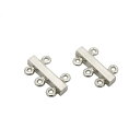 2ヶ入【 2連-3連 接続メタルバー金具 Ni/シルバー 】【314】 アクセサリーパーツ/接続金具/大きい/金具/アクセサリー/装飾/チャーム/手芸/手作り/...