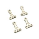 4ヶ入【 1−3連変換金具 Ni/シルバー 】【314】 アクセサリーパーツ/接続金具/大きい/金具/アクセサリー/装飾/チャーム/手芸/手作り/ハンドメイド/...