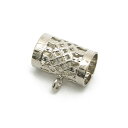 1ヶ入【 カン付スカシ柄パイプ7mm Ni/シルバー 】【314】 アクセサリーパーツ/接続金具/大きい/金具/アクセサリー/装飾/チャーム/手芸/手作り/ハン...