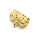 1ヶ入【 カン付スカシ柄パイプ7mm G/ゴールド 】【314】 アクセサリーパーツ/接続金具/大きい/金具/アクセサリー/装飾/チャーム/手芸/手作り/ハンド...