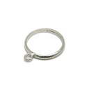 1ヶ入【 カン付ピンキーリング金具 Ni/シルバー 】【162】 アクセサリーパーツ/リング金具/リング/金具/アクセサリー/装飾/チャーム/手芸/手作り/ハン...