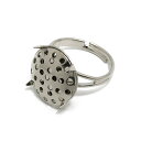1ヶ入【 15mmシャワー丸皿付リング金具 Ni/シルバー 】【166】 アクセサリーパーツ/リング金具/リング/金具/アクセサリー/装飾/チャーム/手芸/手作...