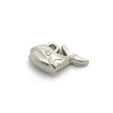 1ヶ入【 樹脂メッキクジラミニチャーム Ni/シルバー 】【031】 アクセサリーパーツ/ペンダントトップ/ヘッド/金具/アクセサリー/装飾/金属/海/手作り/...