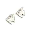 2ヶ入【 メタル魚ミニチャーム Ni/シルバー 】【031】 アクセサリーパーツ/ペンダントトップ/ヘッド/金具/アクセサリー/装飾/金属/海/手作り/ハンドメ...
