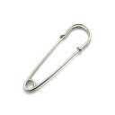 1ヶ入【 48mmカブトピン Ni/シルバー 】【316】 アクセサリーパーツ/カブトピン/ピン/金具/アクセサリー/装飾/金属/安全ピン/手作り/ハンドメイド...