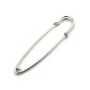 1ヶ入【 55mmカブトピン Ni/シルバー 】【316】 アクセサリーパーツ/カブトピン/ピン/金具/アクセサリー/装飾/金属/安全ピン/手作り/ハンドメイド...