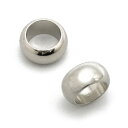2ヶ入【 甲丸金属ビーズ 9.8×5 Ni/シルバー 】【323】 アクセサリーパーツ/金属ビーズ/ビーズ/金具/アクセサリー/装飾/金属/甲丸/手作り/ハンド...