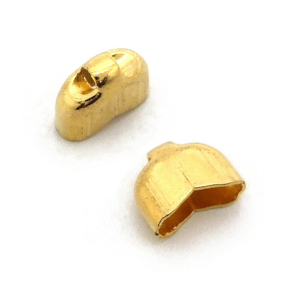 2ヶ入【 8mm平キャップA G/ゴールド 】【323】 アクセサリーパーツ/カツラ/キャップ/金具/アクセサリー..