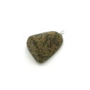 1ヶ入【ランダムカットストーンチャーム カン付き苔メノウ 】 アクセサリーパーツ/ペンダントトップ/石/ロック/ストーン/ペンダント/チョーカー/ネックレス/岩...