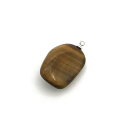 1ヶ入【ランダムカットストーンチャーム カン付き虎目石 】 アクセサリーパーツ/ペンダントトップ/石/ロック/ストーン/ペンダント/チョーカー/ネックレス/岩石...