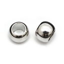 【2粒入】【 9.8×7.2mm 金属ビーズ特大A-Ni シルバー 】 アクセサリーパーツ/金属/ビーズ/メタル/手芸/ハンドメイド/オリジナル/制作/修理/基...
