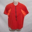 【中古】 【送料無料】 古着 メンズS NIKE/ナイキ ランニングシャツ 半袖 ハーフジップ ポリエステル トレーニング ジョギング オレンジ 477522-...