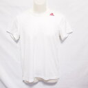 【中古】 【送料無料】 古着 メンズS adidas/アディダス ポリエステルTシャツ 半袖 スポーツ ジョギング トレーニング ホワイト AH8241