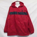【中古】 【送料無料】 古着 ジュニア160 adidas/アディダス 裏起毛 ウインドブレーカージャケット フルジップ フード レッド 752791