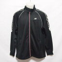 【中古】 【送料無料】 古着 メンズM new balance/ニューバランス トラックジャケット ジャージ フルジップ スポーツ ジム トレーニング ブラック...