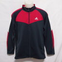 【中古】 【送料無料】 古着 ジュニア160 adidas/アディダス トラックジャケット ジャージ フルジップ スポーツ ネイビー/レッド O13716