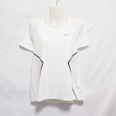 【中古】 【送料無料】 古着 レディースM NIKE/ナイキ WS DRI-FIT グラフィック マイラー S/Sトップ ランニングシャツ 半袖 ホワイト 89...