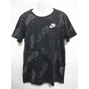 【中古】 【送料無料】 古着 ジュニア150 NIKE/ナイキ 子供 Tシャツ 半袖 シュープリント ブループリント ブラック 913109-010