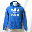 【中古】 【送料無料】 古着 メンズS adidas originals/アディダス オリジナルス スウェットパーカー プルオーバー トレフォイルフーディ ブルー S23123