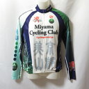 【中古】 【送料無料】 古着 メンズL Wielerschool Japan/ウィーラースクール サイクルジャージ 半袖 美山サイクリングクラブ ホワイト/パー...