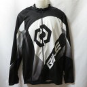 【中古】 【送料無料】 古着 メンズL crivit サイクルジャージ 長袖 ブラック/ホワイト