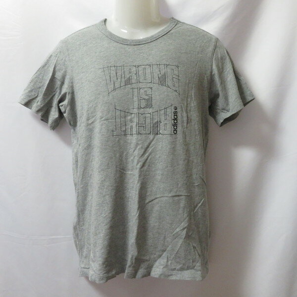 【中古】 【送料無料】 古着 メンズM adidas neo/アディダスネオ Tシャツ 半袖 スポーツMIX カジュアル グレー F90304