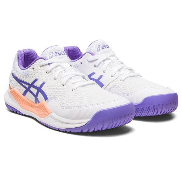 【新品】 asics/アシックス 1044A067-101 GEL－RESOLUTION 9 GS テニス シューズ キッズ WHITE／AMETHYST