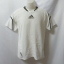 【中古】 【送料無料】 古着 メンズM相当 adidas/アディダス サッカー フットサル プラクティスシャツ 半袖 練習着 ホワイト F92237
