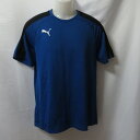【中古】 【送料無料】 古着 メンズL PUMA/プーマ サッカー フットサル プラクティスシャツ 半袖 練習着 ブルー 703368