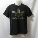 【中古】 【送料無料】 古着 メンズS adidas originals/アディダス オリジナルス Tシャツ 半袖 スポーツMIX カジュアル ブラック BR4997(4)