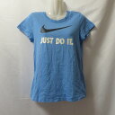 【中古】 【送料無料】 古着 レディースM NIKE/ナイキ Tシャツ 半袖 スポーツMIX カジュアル 水色 454600-412