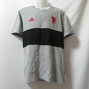 【中古】 【送料無料】 古着 ジュニアM(150) adidas/アディダス マンチェスターユナイテッド Tシャツ 半袖 カジュアル グレー