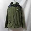 【中古】 【送料無料】 古着 ジュニア12-13(L) NIKE/ナイキ フリース パーカー フード ジップ スポーツ カジュアル カーキ BV4506-222