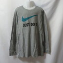 【中古】 【送料無料】 古着 ジュニアL(160) NIKE/ナイキ Tシャツ 長袖 ロンT スポーツ カジュアル グレー 749372-063