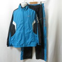 【中古】 【送料無料】 古着 ジュニアM(150) NIKE/ナイキ 裏起毛 ブレーカー 上下セット ジャケット ロングパンツ スポーツ 防寒 ブルー 5122...