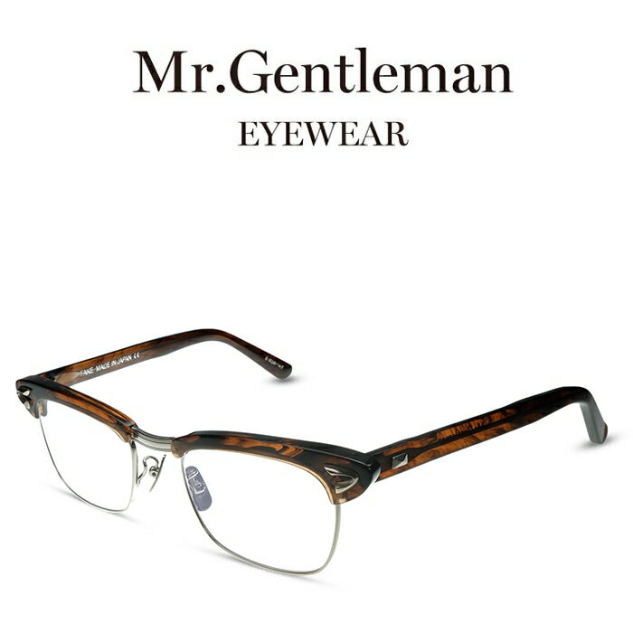 Mr.Gentleman ミスタージェントルマン FAKE C Dark Brown Marbl メンズ レディース メイドインジャパン 度付きメガネ 伊達メガネ 日本製 本格眼鏡