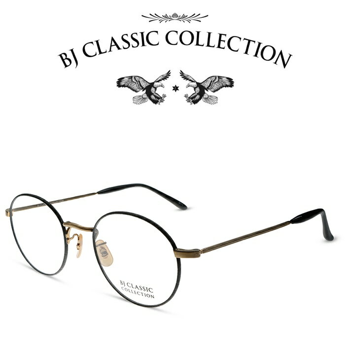 BJ CLASSIC COLLECTION COMBI COM-114L C-1-1 ゴールド・ブラック BJクラシックコレクション 度付きメガネ 伊達メガネ メンズ レディー..