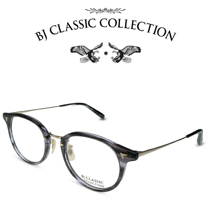 BJ CLASSIC COLLECTION COMBI COM-510N ET C-90-1 ブルースモークササ ゴールド BJクラシックコレクション 度付きメガネ 伊達メガネ メンズ レディース 本格眼鏡 （お取り寄せ）