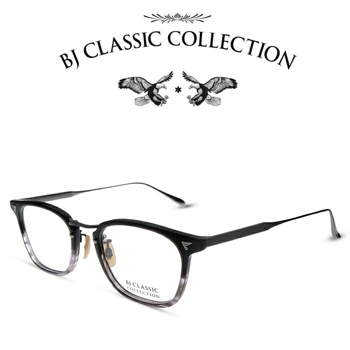 BJクラシック コレクション メガネ メンズ BJ CLASSIC COLLECTION COMBI COM-554GT C-110-15 ダークグレー・ササ・ガンメタ BJクラシックコレクション 度付きメガネ 伊達メガネ メンズ レディース 本格眼鏡