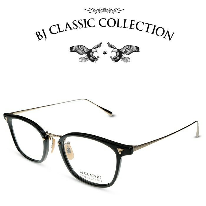 BJクラシック コレクション メガネ メンズ BJ CLASSIC COLLECTION COMBI COM-564NT C-1-1 ブラック ゴールド BJクラシックコレクション 度付きメガネ 伊達メガネ メンズ レディース 本格眼鏡