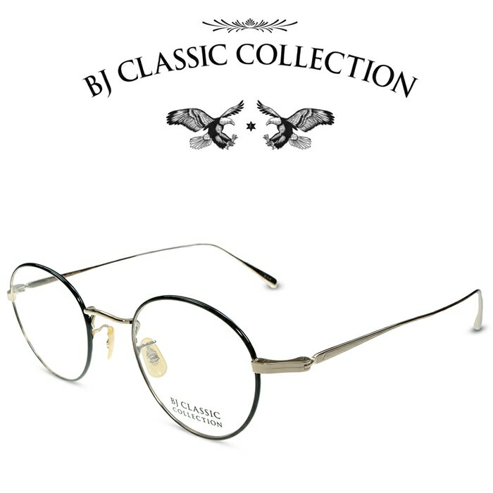 BJクラシック コレクション メガネ メンズ BJ CLASSIC COLLECTION PREMIUM PREM-114S NT C-1-1 ゴールド ブラック BJクラシックコレクション 度付きメガネ 伊達メガネ メンズ レディース プレミアム 本格眼鏡