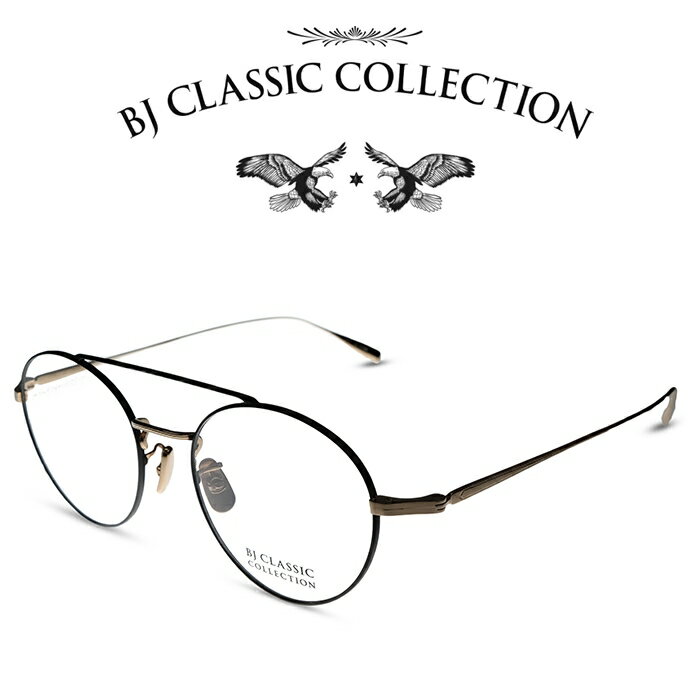 楽天メガネ＆サングラス REI-GLASSESBJ CLASSIC COLLECTION PREMIUM PREM-125S NT C-1-1W ゴールド・ブラック BJクラシックコレクション 度付きメガネ 伊達メガネ メンズ レディース プレミアム 本格眼鏡 （お取り寄せ）
