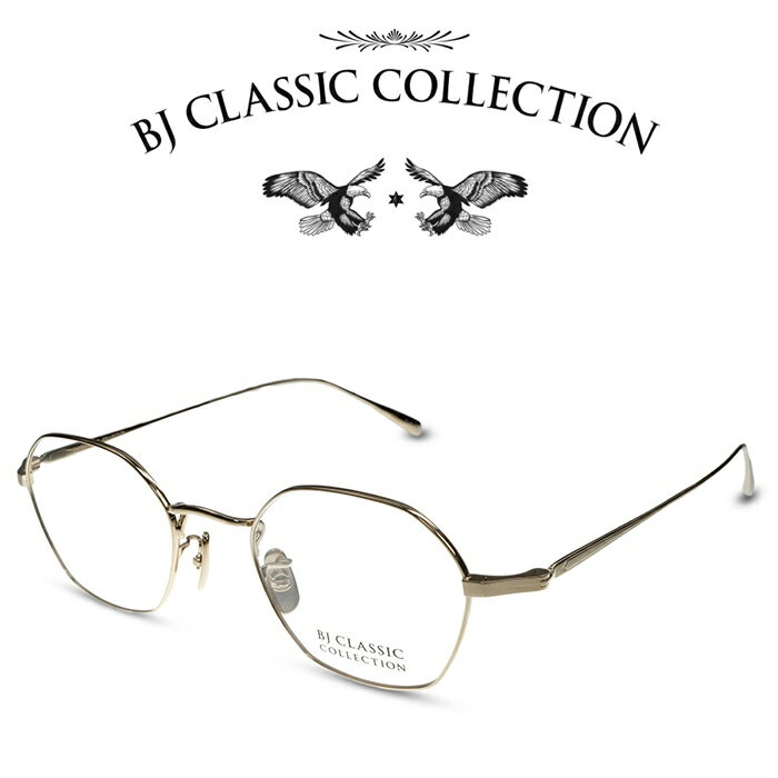 楽天メガネ＆サングラス REI-GLASSESBJ CLASSIC COLLECTION PREMIUM PREM-140 NT C-1 ゴールド BJクラシックコレクション 度付きメガネ 伊達メガネ メンズ レディース プレミアム 本格眼鏡 （お取り寄せ）