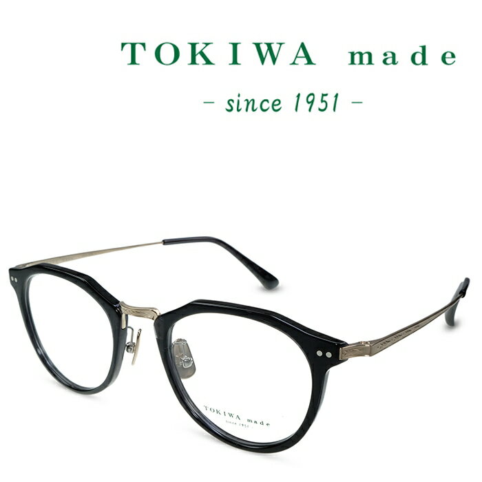 TOKIWA made トキワ メイド T-1955 C-SG-1 シャーリングゴールド トキワブラック メガネ フレーム 度付きメガネ 伊達メガネ メンズ レディース 日本製 本格眼鏡
